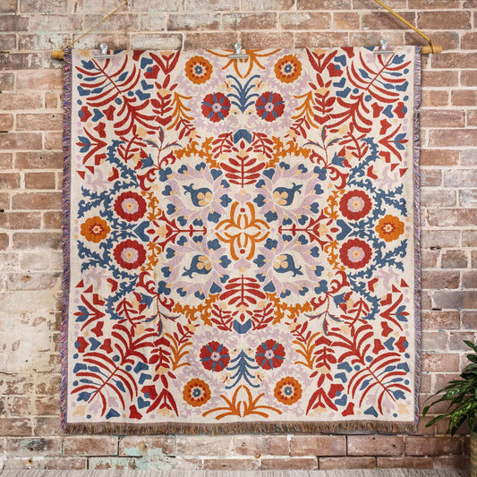 'A Day In The Life' Woven Picnic Rug/Throw: Regular 130x160cm
