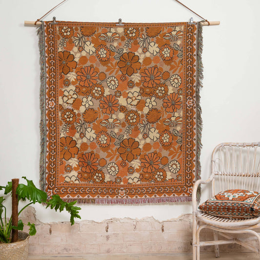 'Penny Lane' Woven Picnic Rug/Throw: Regular 130x160cm